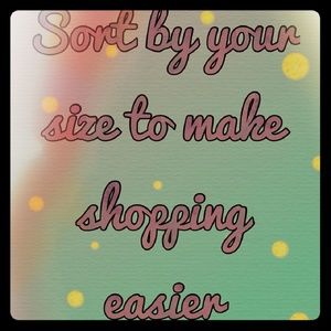 Sort by your size to make shopping easier